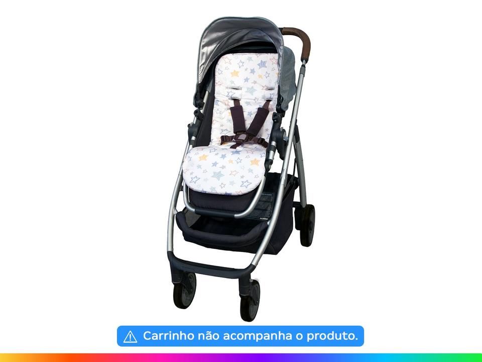 Almofada para Carrinho de Bebê Estrelas Buba Azul - 1
