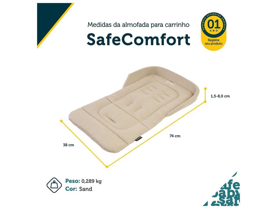 Almofada para Carrinho de Bebê SafeComfort Orgânica Safety 1st Bege - 4