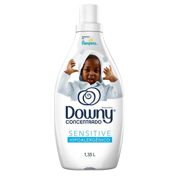 Amaciante Downy Concentrado Sensitive Hipoalergênico para Roupa de Bebê 1,35L - 6