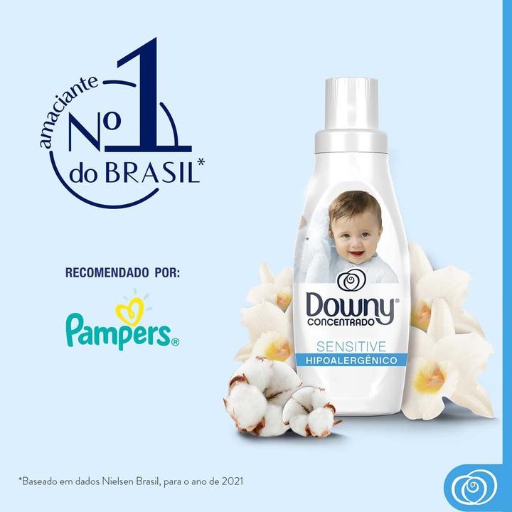 Amaciante Downy Concentrado Sensitive Hipoalergênico para Roupa de Bebê 1,35L - 5
