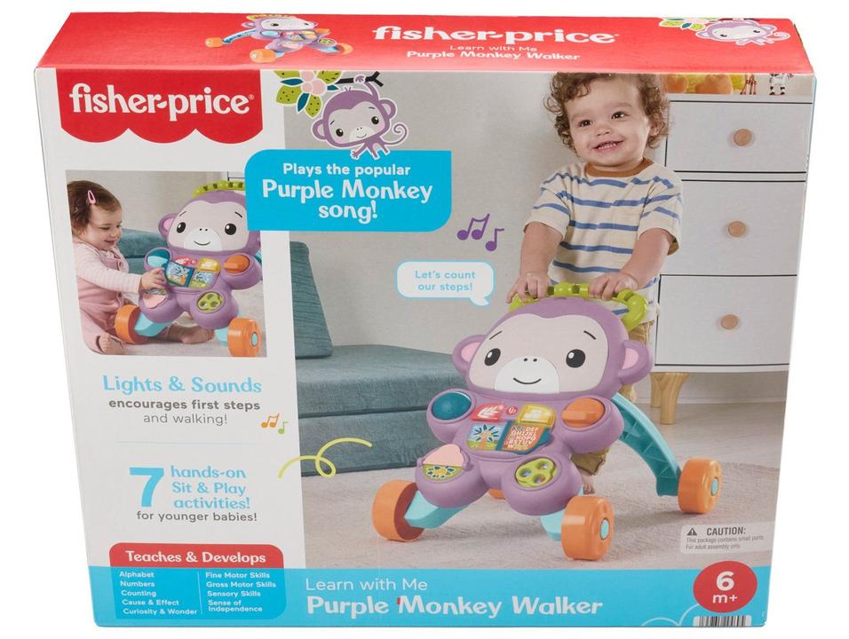 Andador Amigo Macaco Aprenda Comigo Fisher-Price Mattel - 1