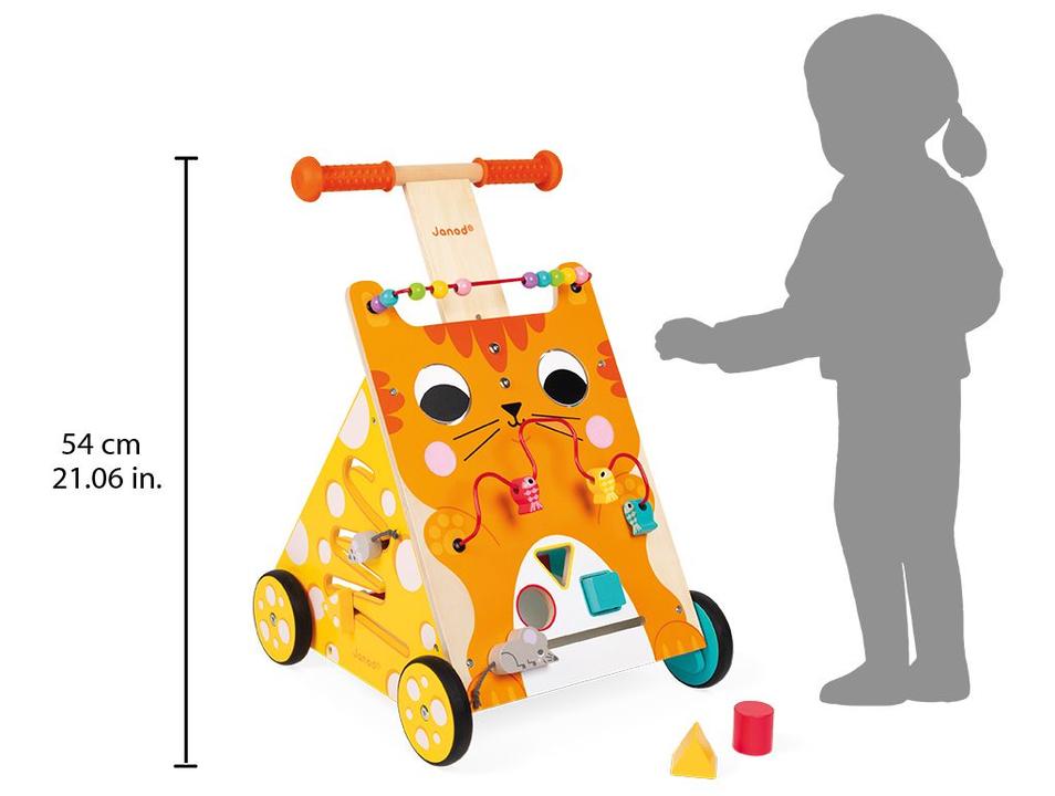 Andador Infantil Gatinho Janod de Madeira - 6