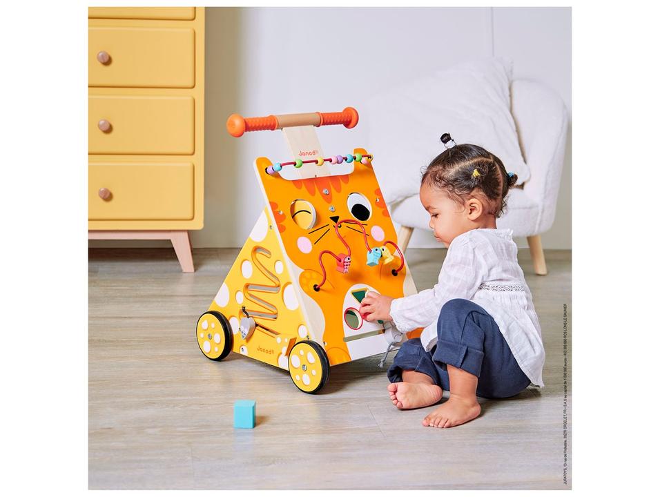 Andador Infantil Gatinho Janod de Madeira - 2