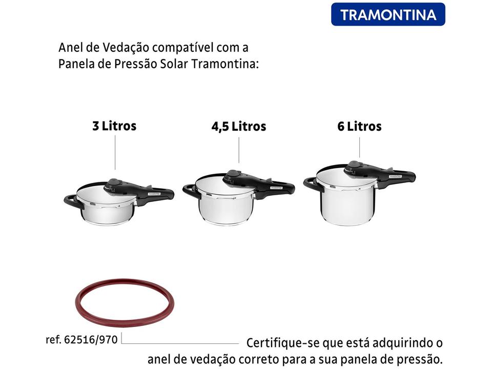 Anel de Vedação para Panela de Pressão Tramontina 22cm Solar 62516970 - 1