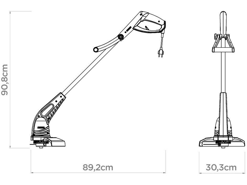 Aparador de Grama Tramontina AP1000T 1000W Elétrico com Fio de Nylon Corte de 28cm - 6
