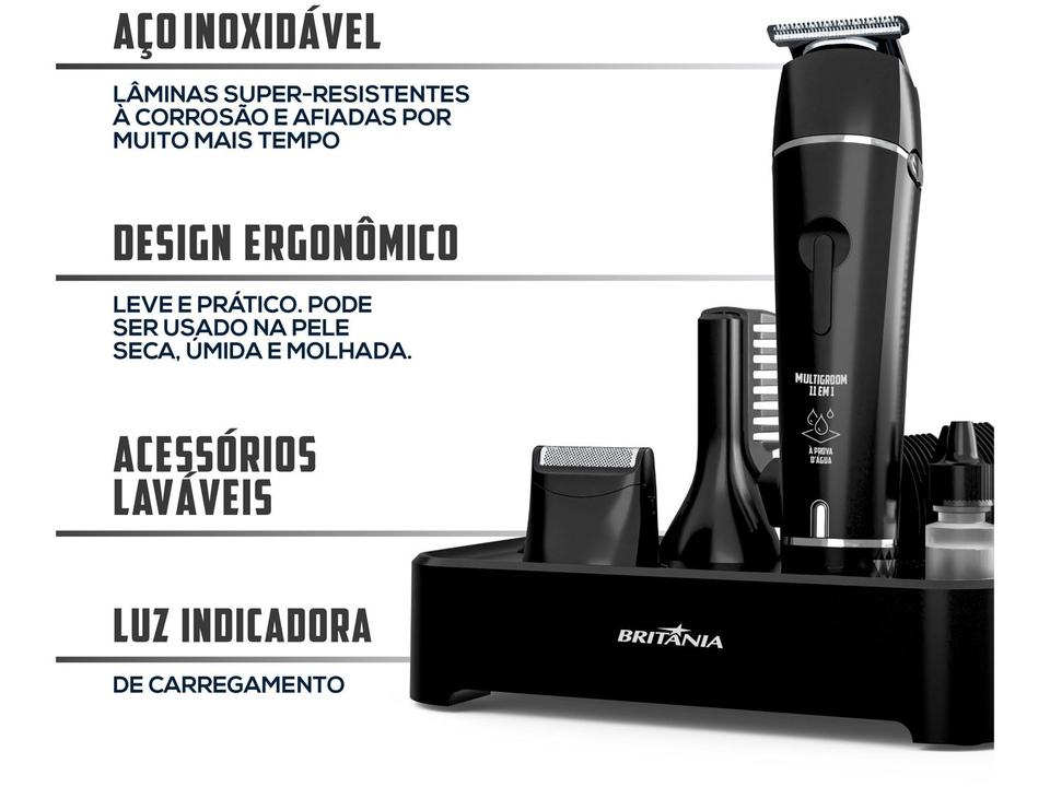 Aparador de Pelos Britânia Multigroom BAP23 11 em 1 com Acessórios - 2