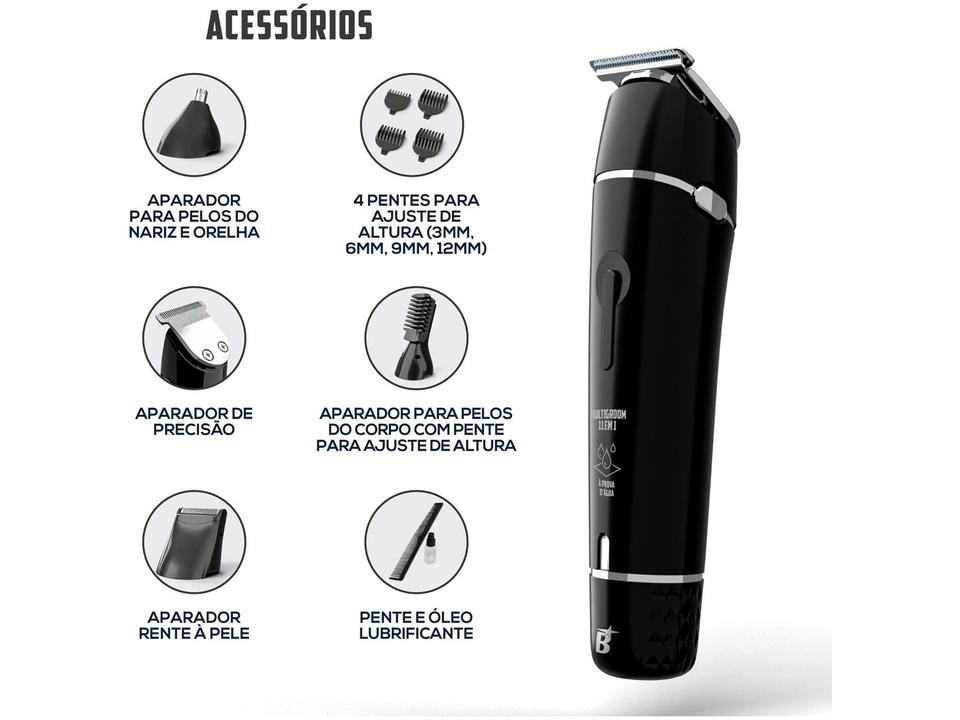 Aparador de Pelos Britânia Multigroom BAP23 11 em 1 com Acessórios - 3
