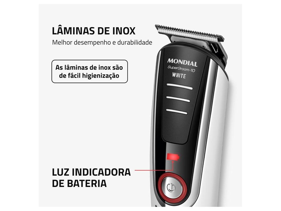 Aparador de Pelos Mondial Super Groom 10 BG-08 com Acessórios 78605-01 - 4