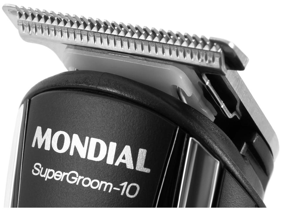 Aparador de Pelos Mondial Super Groom 10 em 1 - 1 Velocidade com Acessórios - Bivolt - 20