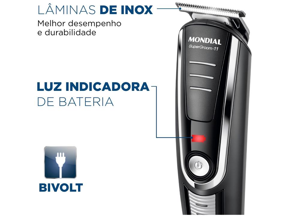 Aparador de Pelos Mondial Super Groom 11 em 1 - 4