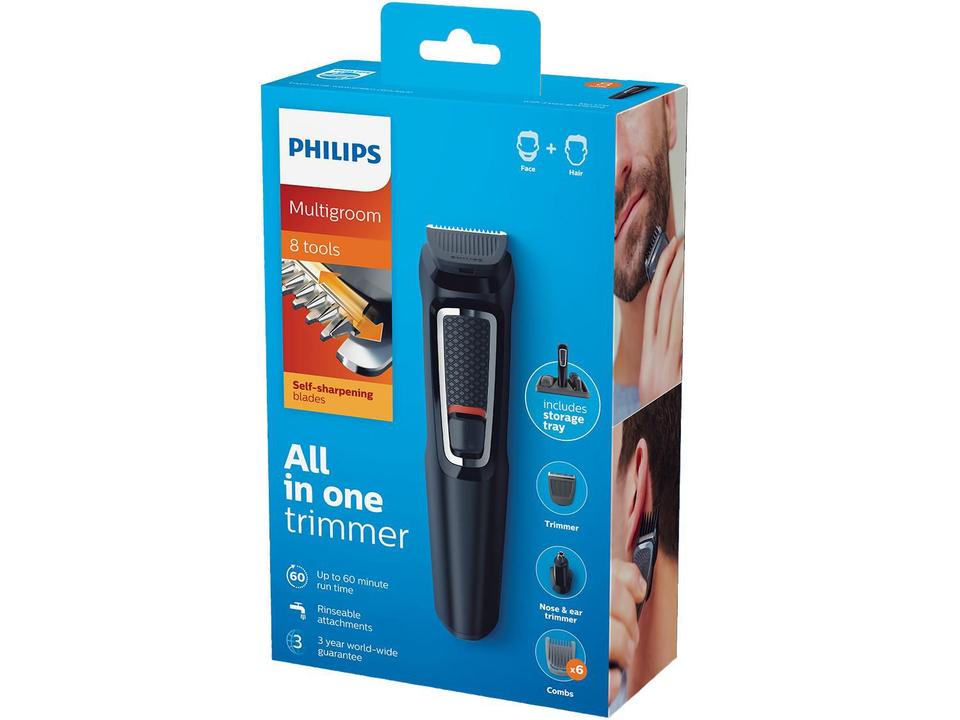 Aparador de Pelos Philips Multigroom 3000 - MG3731/15 11 Ajustes de Altura 1 Velocidade - 4