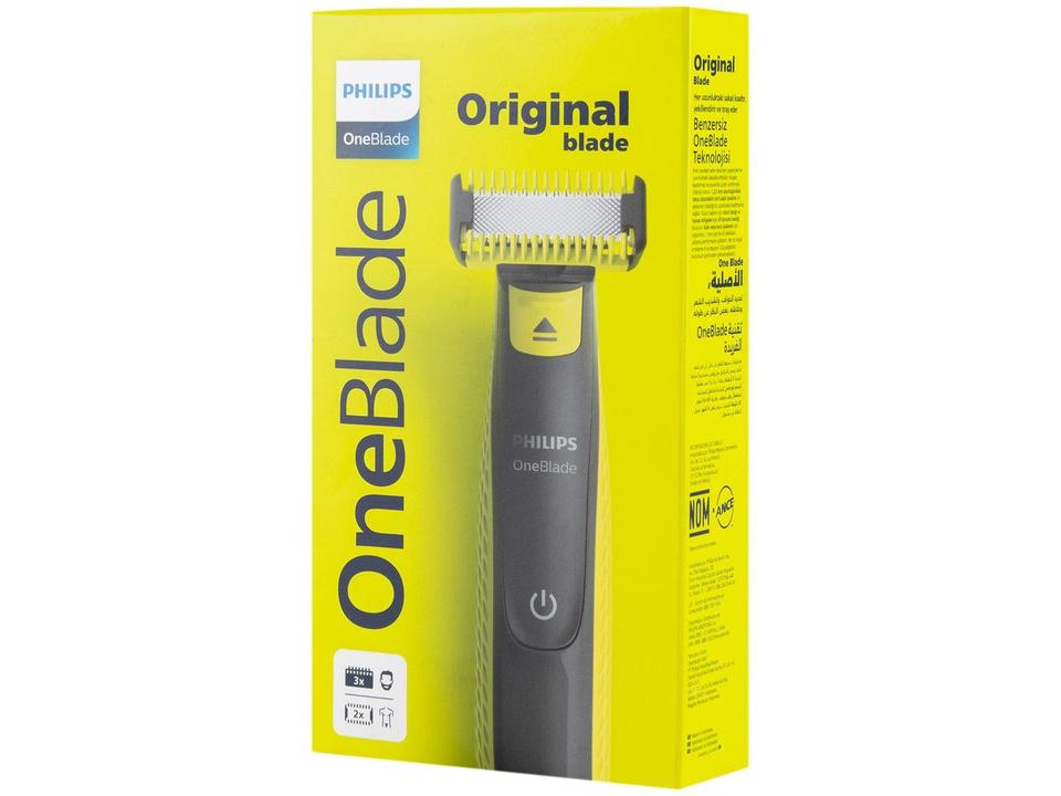 Aparador de Pelos Philips OneBlade QP2824/10 à Prova dágua 1 Velocidade 4 Pentes - 12