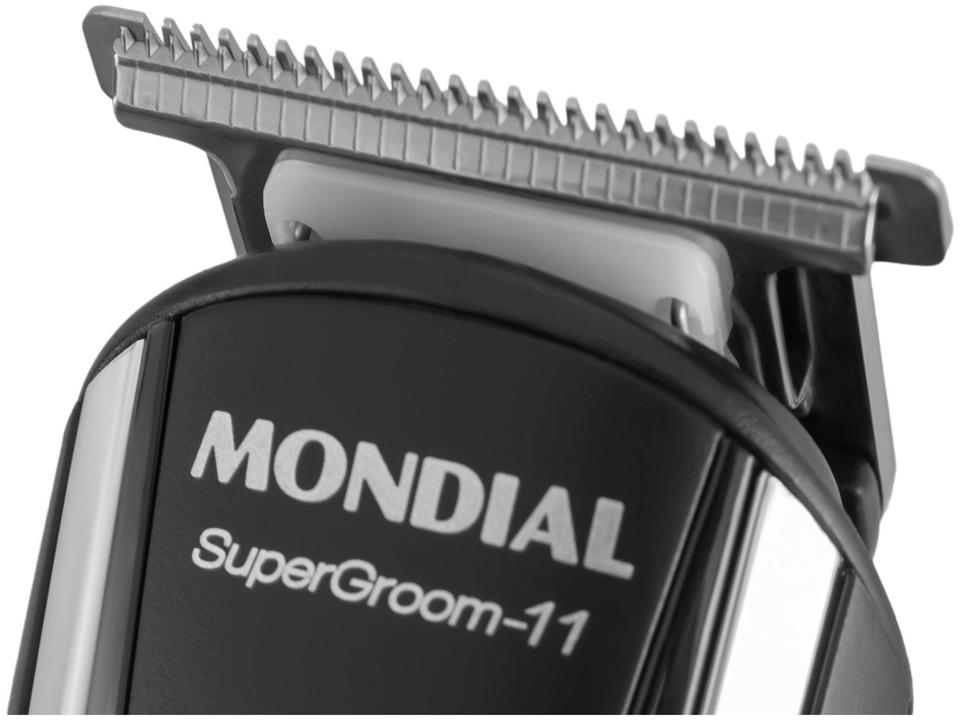 Aparador de Pelos Super Groom 11 BG-05 Mondial 6W Bivolt Preto e Prata - 8