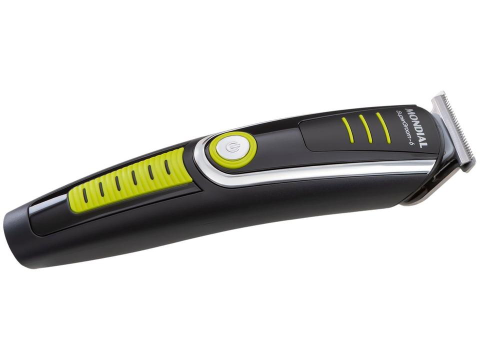 Aparador de Pelos Super Groom 6 BG-04 Mondial 6W Bivolt Preto e Verde - 8