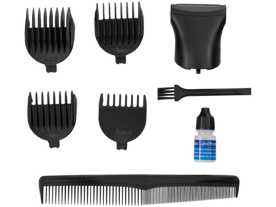 Aparador de Pelos Super Groom 6 BG-04 Mondial 6W Bivolt Preto e Verde - 14