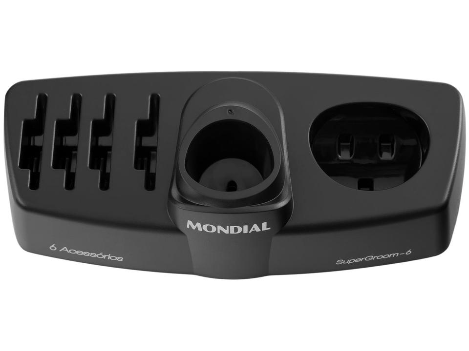 Aparador de Pelos Super Groom 6 BG-04 Mondial 6W Bivolt Preto e Verde - 11