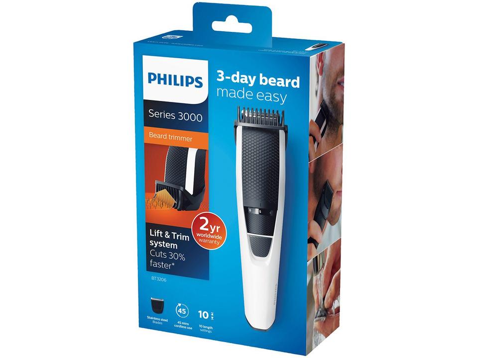 Aparelho de Barbear/Barbeador Philips - BeardTrimmer Series 3000 BT3206/14 - Bivolt - 6