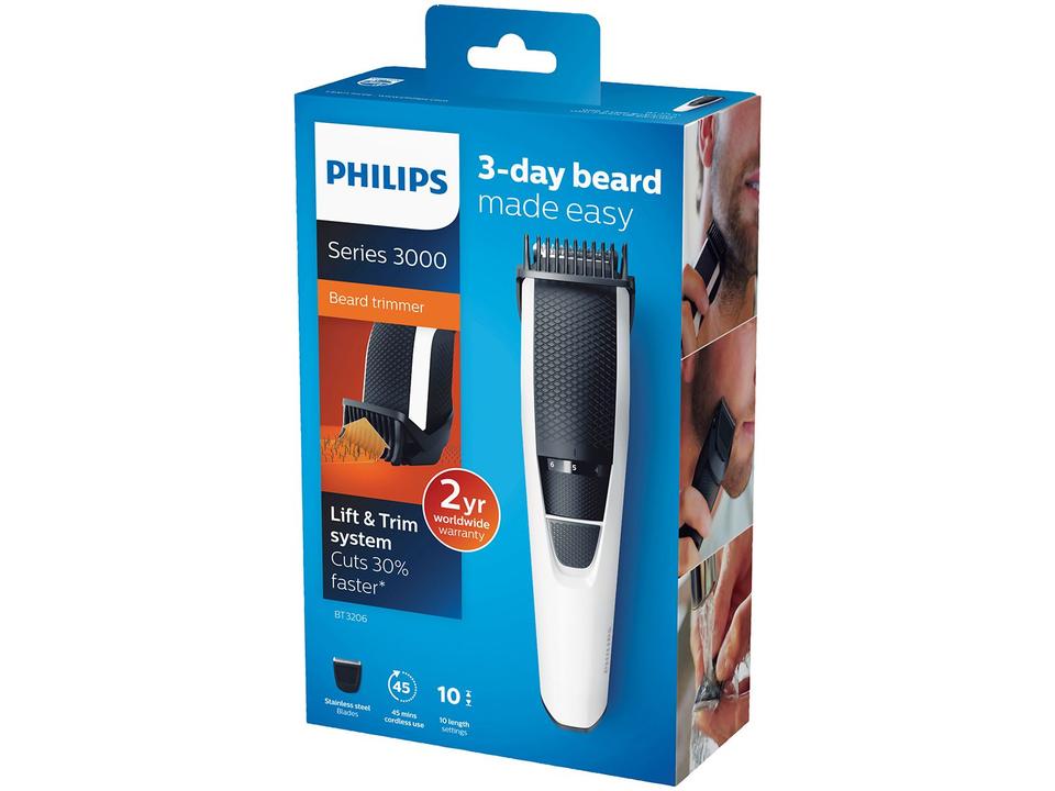Aparelho de Barbear/Barbeador Philips - BeardTrimmer Series 3000 BT3206/14 - Bivolt - 7