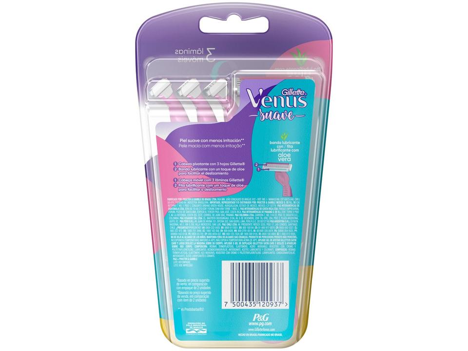 Aparelho de Depilação Gillette Venus Suave 6 Unidades - 7