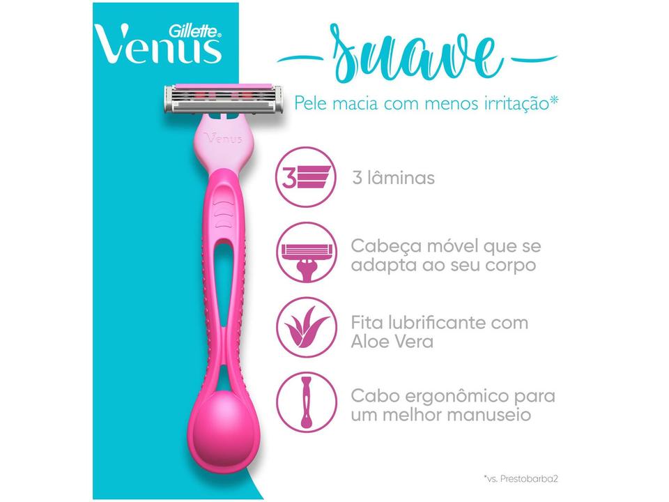 Aparelho de Depilação Gillette Venus Suave 6 Unidades - 1