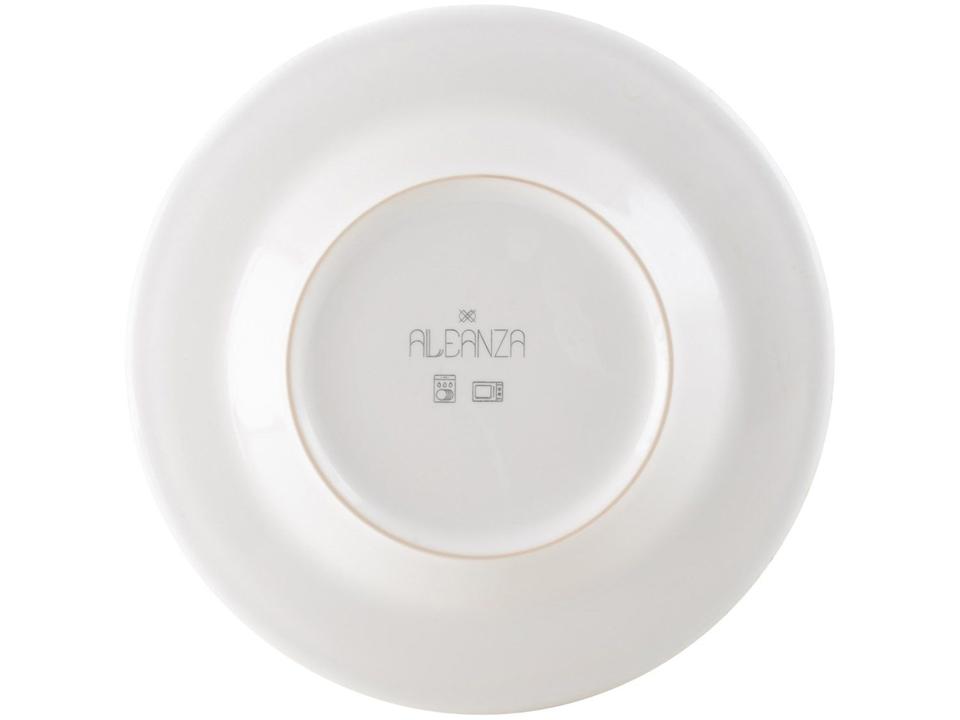 Aparelho de Jantar 12 Peças Alleanza Cerâmica Branco e Azul Redondo Antique - 9