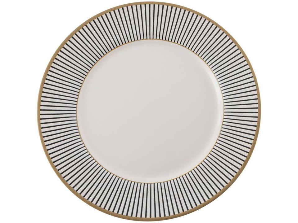 Aparelho de Jantar 12 Peças Alleanza Cerâmica Branco e Preto Redondo Ritz - 3