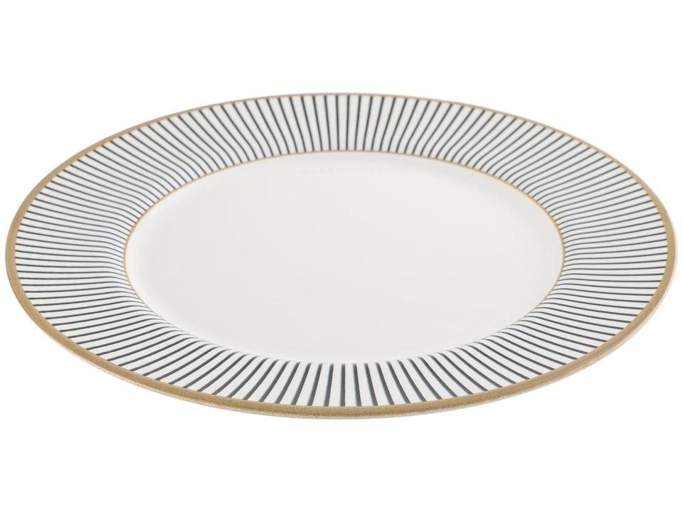 Aparelho de Jantar 12 Peças Alleanza Cerâmica Branco e Preto Redondo Ritz - 4