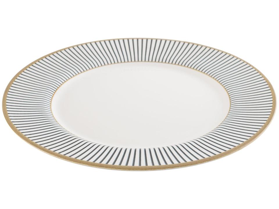 Aparelho de Jantar 12 Peças Alleanza Cerâmica Branco e Preto Redondo Ritz - 4