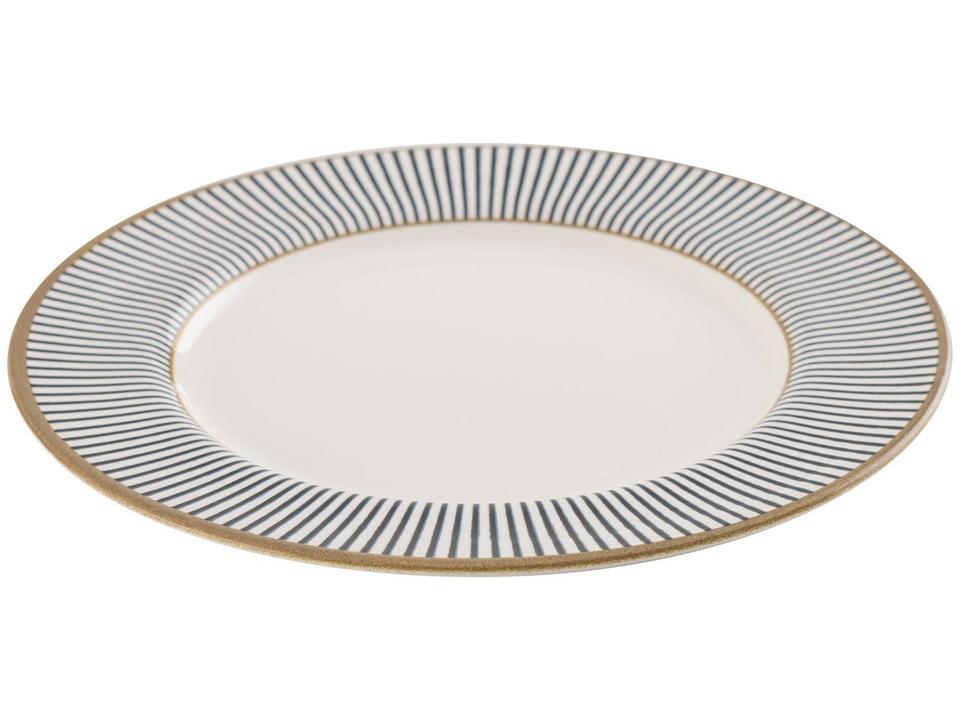 Aparelho de Jantar 12 Peças Alleanza Cerâmica Branco e Preto Redondo Ritz - 6
