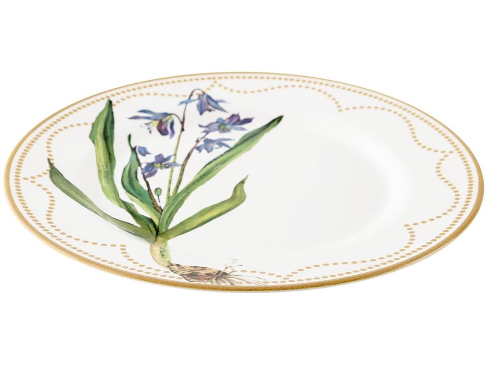 Aparelho de Jantar 12 Peças Alleanza Cerâmica Branco e Verde Água Redondo Bulbo - 6