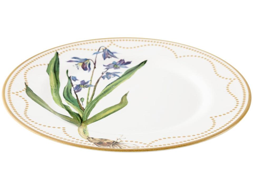 Aparelho de Jantar 12 Peças Alleanza Cerâmica Branco e Verde Água Redondo Bulbo - 6