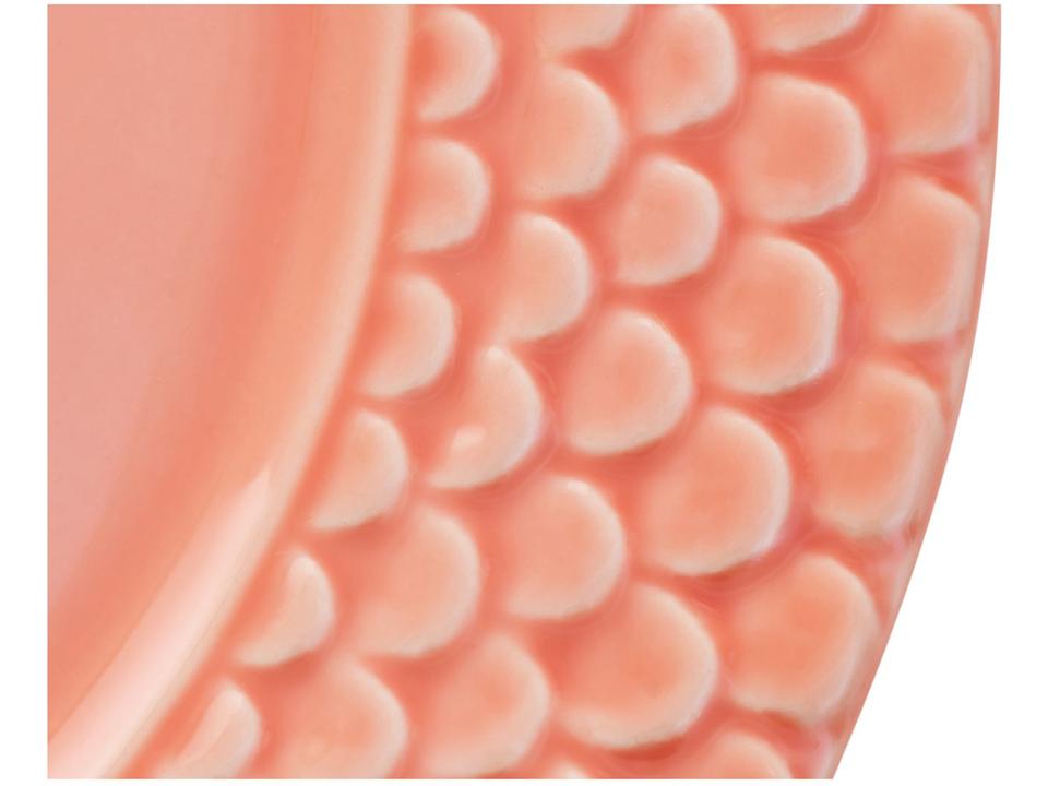 Aparelho de Jantar 12 Peças Scalla Cerâmica Rosa Redondo Escama - 10