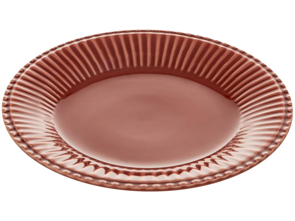 Aparelho de Jantar 12 Peças Scalla Cerâmica Terra Redondo Frisada - 4