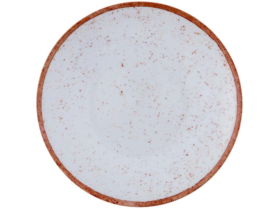 Aparelho de Jantar 20 Peças Tramontina Redondo Porcelana Branco e Marrom Mare - 3