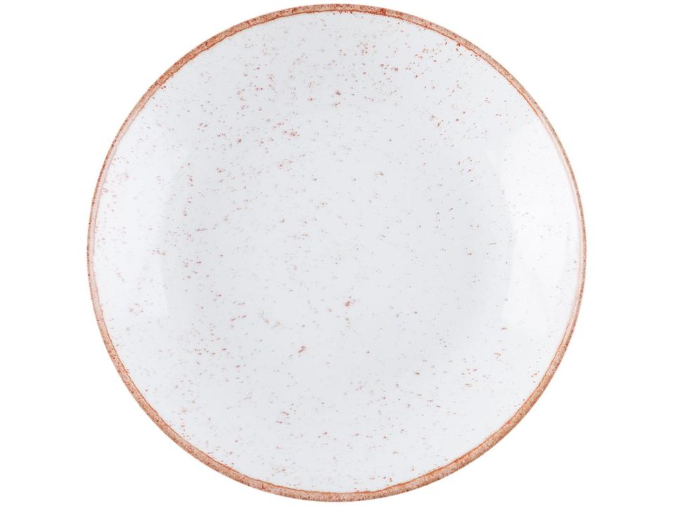 Aparelho de Jantar 20 Peças Tramontina Redondo Porcelana Branco e Marrom Mare - 6