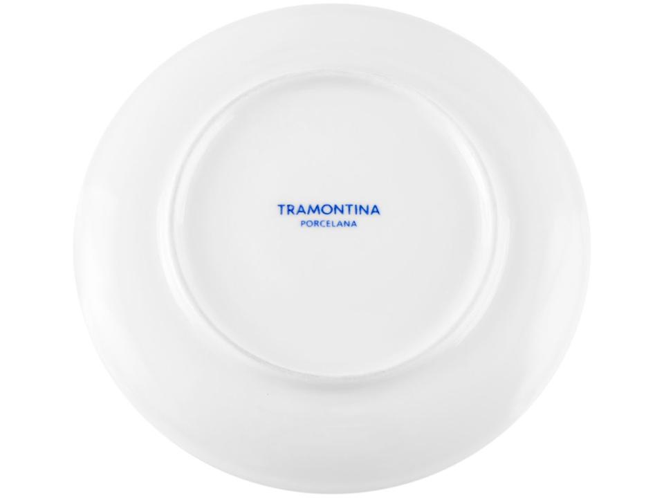 Aparelho de Jantar 20 Peças Tramontina Redondo Porcelana Branco e Marrom Mare - 10