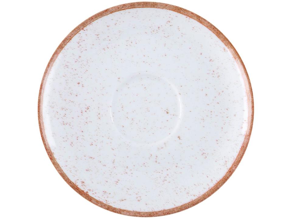 Aparelho de Jantar 20 Peças Tramontina Redondo Porcelana Branco e Marrom Mare - 5