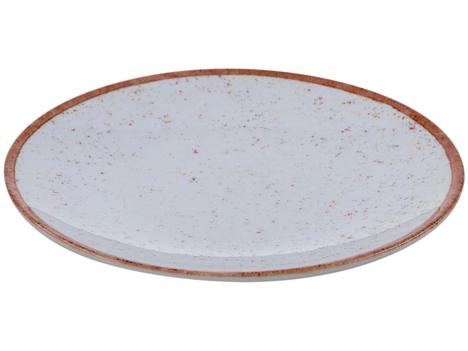 Aparelho de Jantar 20 Peças Tramontina Redondo Porcelana Branco e Marrom Mare - 4