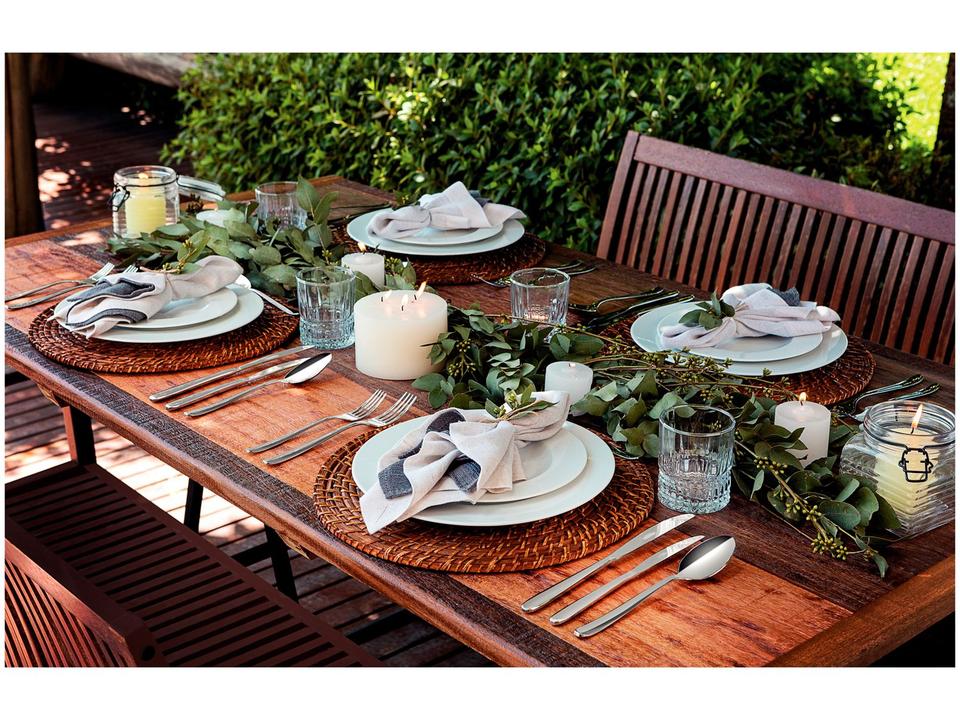 Aparelho de Jantar 20 Peças Tramontina Redondo Porcelana Branco Maria Augusta - 2