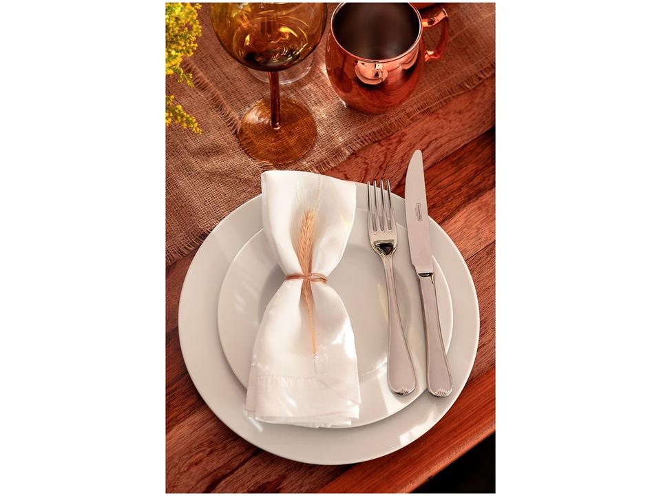 Aparelho de Jantar 20 Peças Tramontina Redondo Porcelana Branco Maria Augusta - 4