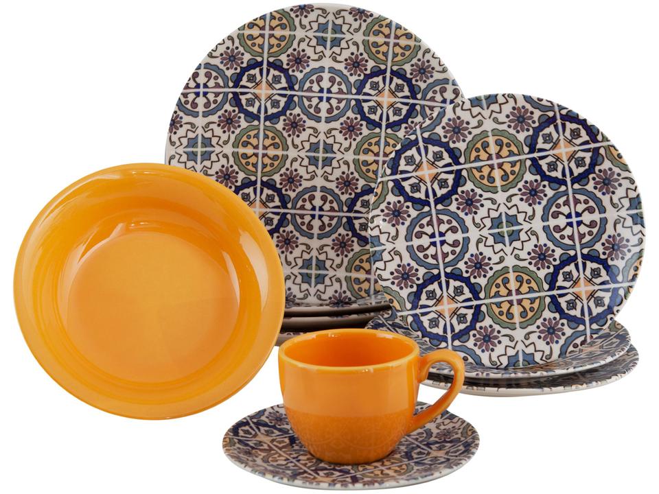 Aparelho de Jantar Chá 20 Peças Haus Cerâmica - Redondo Soho Mandala - 2