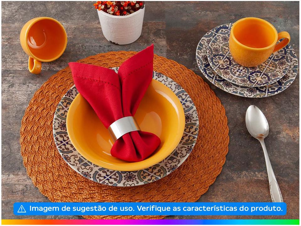 Aparelho de Jantar Chá 20 Peças Haus Cerâmica - Redondo Soho Mandala - 1
