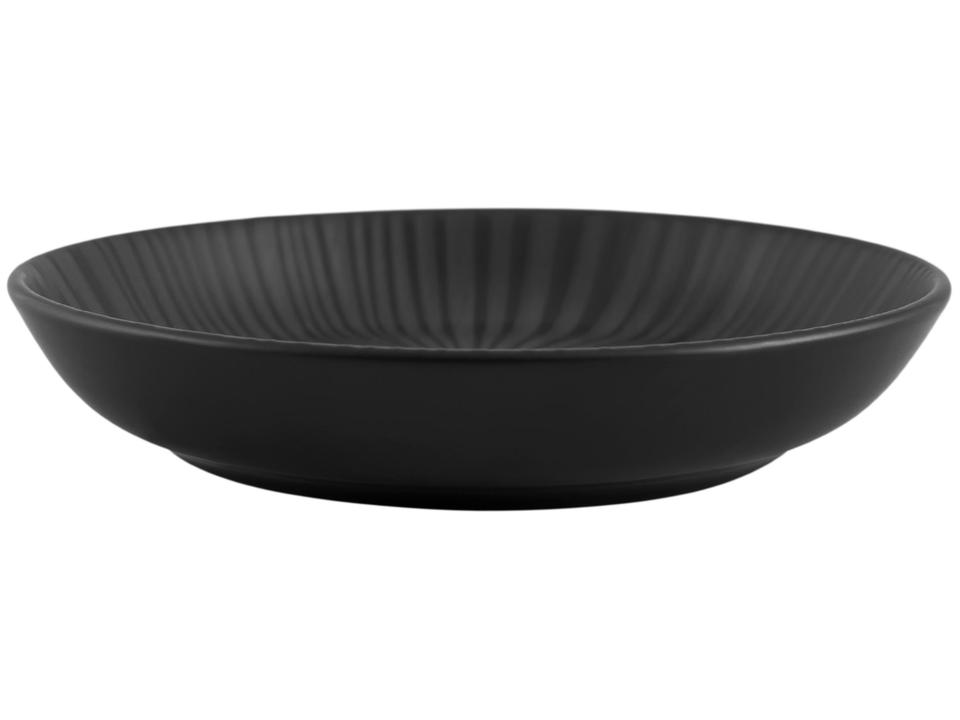 Aparelho de Jantar Chá 20 Peças Oxford Redondo Cerâmica Preta Onix - 4