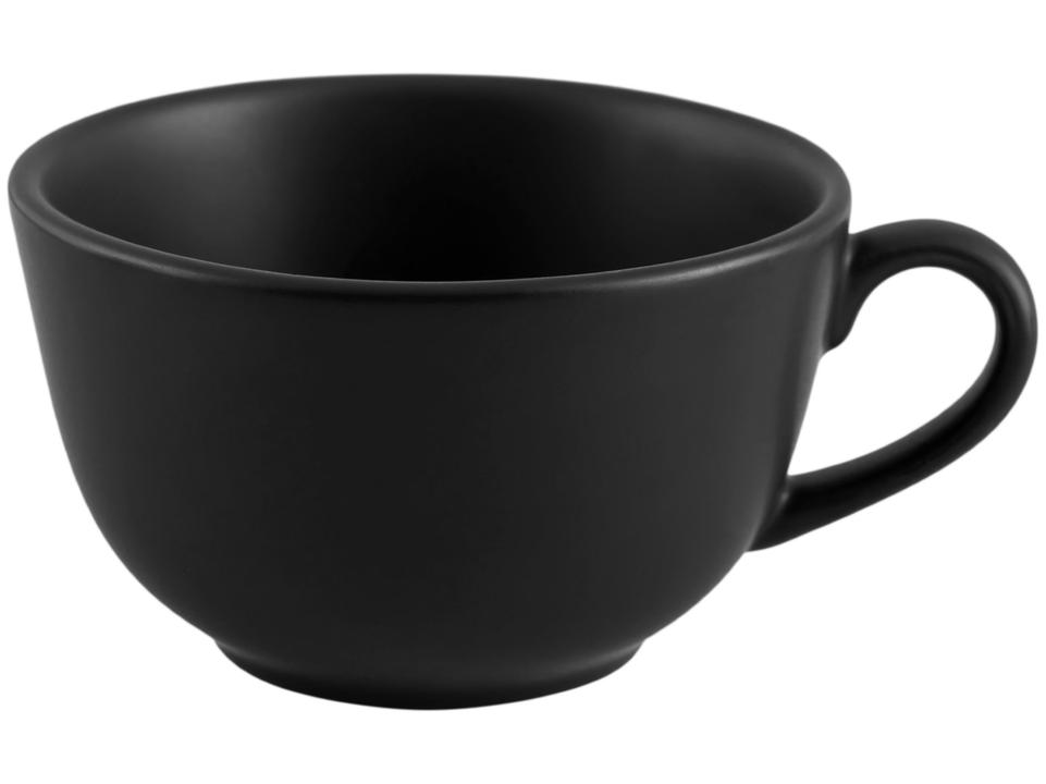 Aparelho de Jantar Chá 20 Peças Oxford Redondo Cerâmica Preta Onix - 7