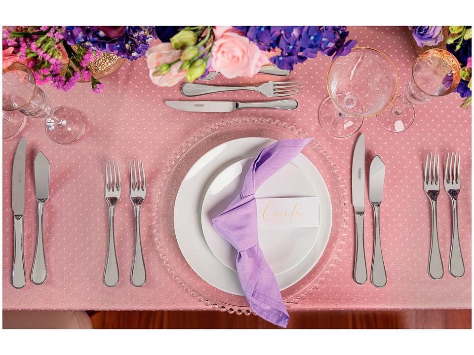 Aparelho de Jantar Chá 20 Peças Tramontina Redondo Porcelana Branco Leonora - 2