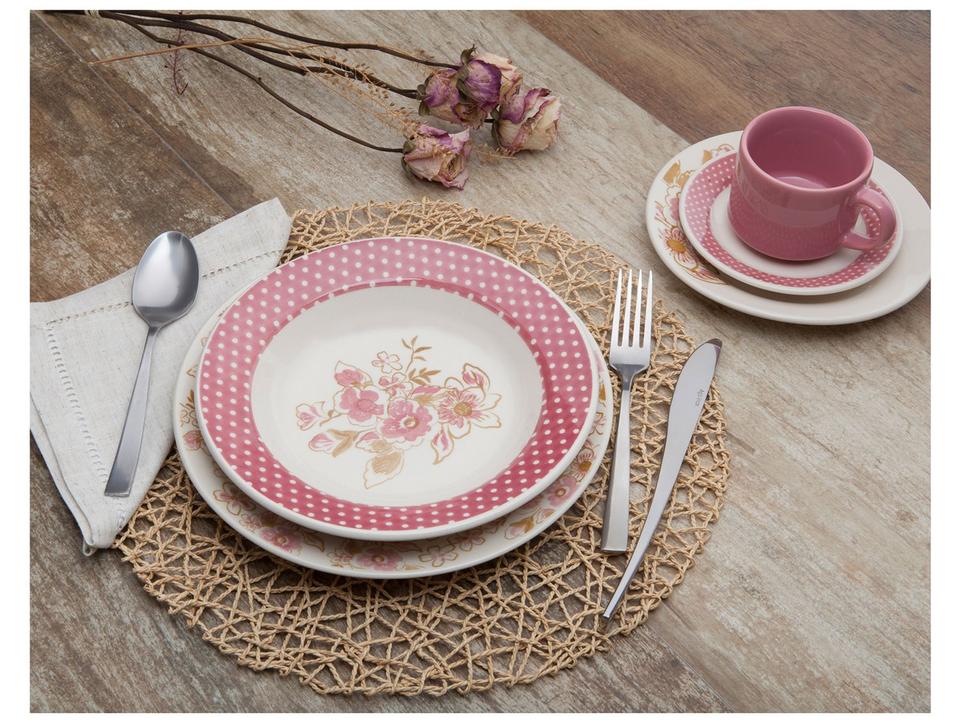 Aparelho de Jantar Chá 30 Peças Biona - Cerâmica Redondo Rosa Donna AE30-5160 - 3