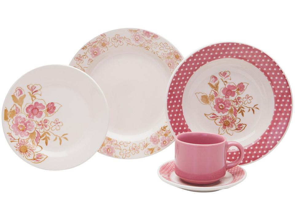 Aparelho de Jantar Chá 30 Peças Biona - Cerâmica Redondo Rosa Donna AE30-5160 - 4