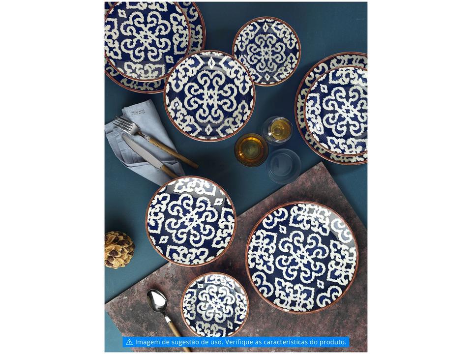 Aparelho de Jantar Chá 30 Peças Haus Cerâmica - Azul e Branco Redondo Soho Lisboa - 1