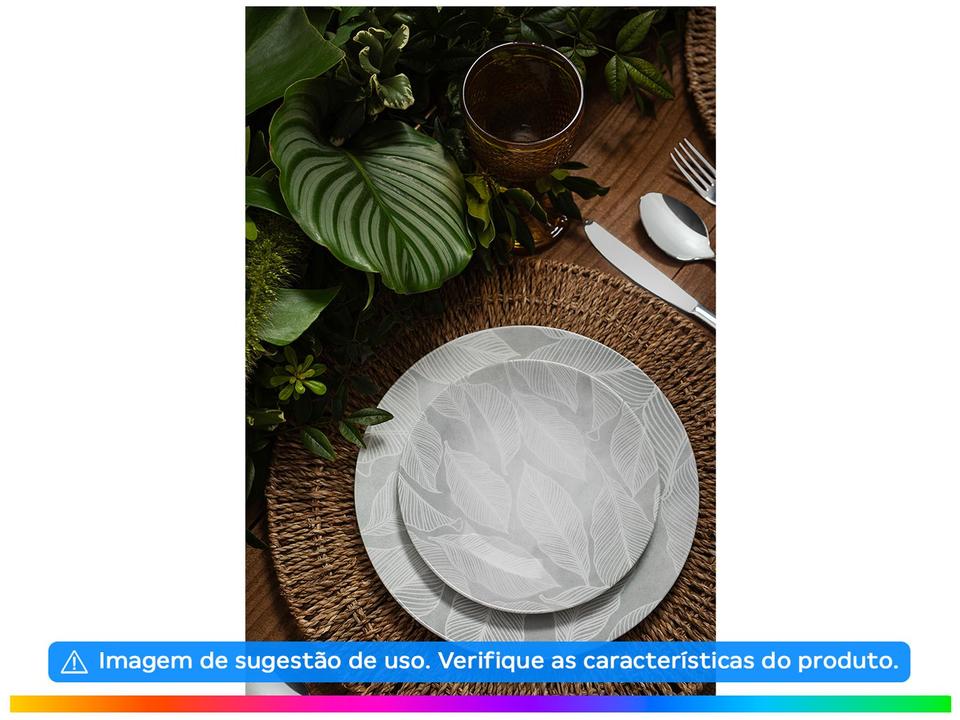 Aparelho de Jantar e Cappuccino 20 Peças Tramontina Redondo de Porcelana Cinza Arbo 96589038 - 2