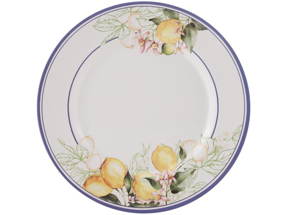 Aparelho de Jantar e Chá 20 Peças Alleanza de Cerâmica Branco e Azul Redondo Sorrento - 7